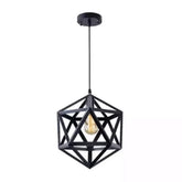Hexagon-hanging-light-with-black-metal-frame